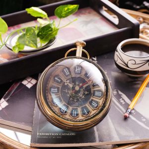 3 Inch Paper Weight Brass Table Clock