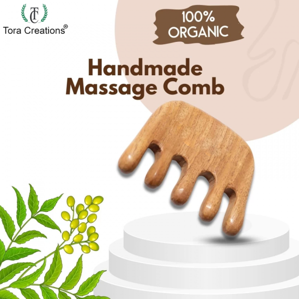 wooden massager comb