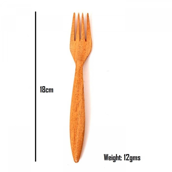Neem Wood Fork 7 Inch - Image 2