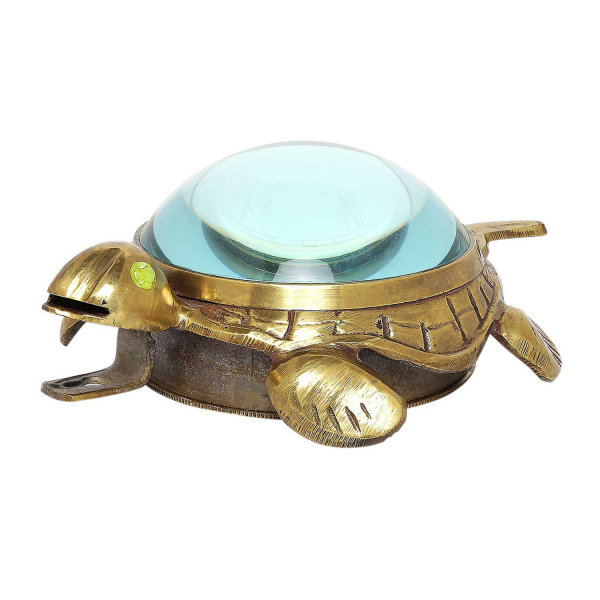 Brass Tortoise Table Clock 4 Inch - Image 6