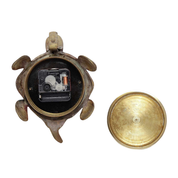 Brass Tortoise Table Clock 4 Inch - Image 3