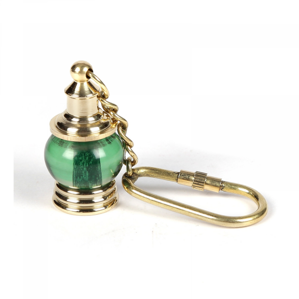 Green Lamp Brass Key Chain - Image 2